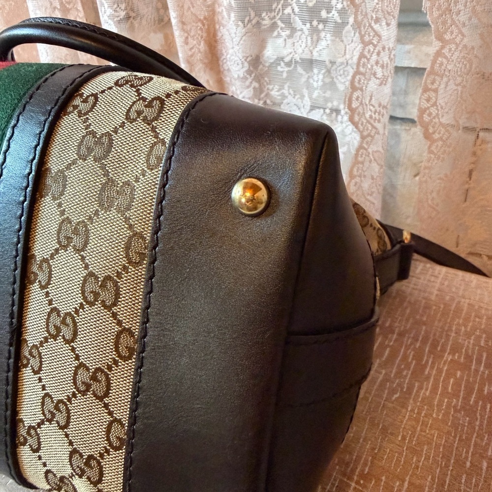 Gucci Beige and Red Shoulder Bag - Picture 6 of 12